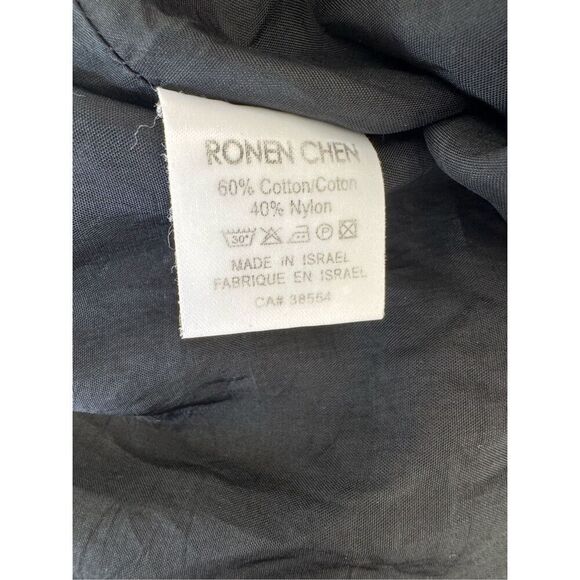 Ronen Chen women’s small designer black asymmetrical parachute skirt goth - Picture 7 of 9